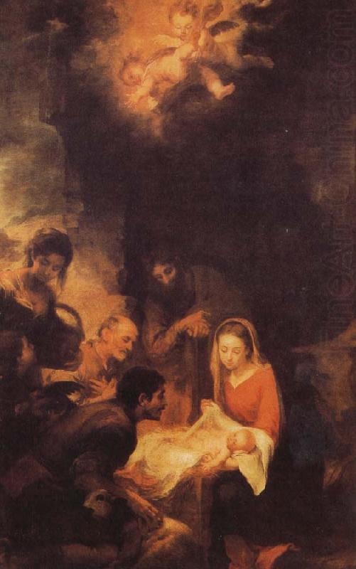 Bartolome Esteban Murillo Shepherds to the manger pilgrimage china oil painting image